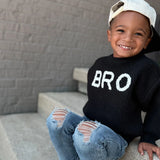 Bro Black Knit Sweater