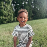 Olive Striped Short Set Mebie Baby