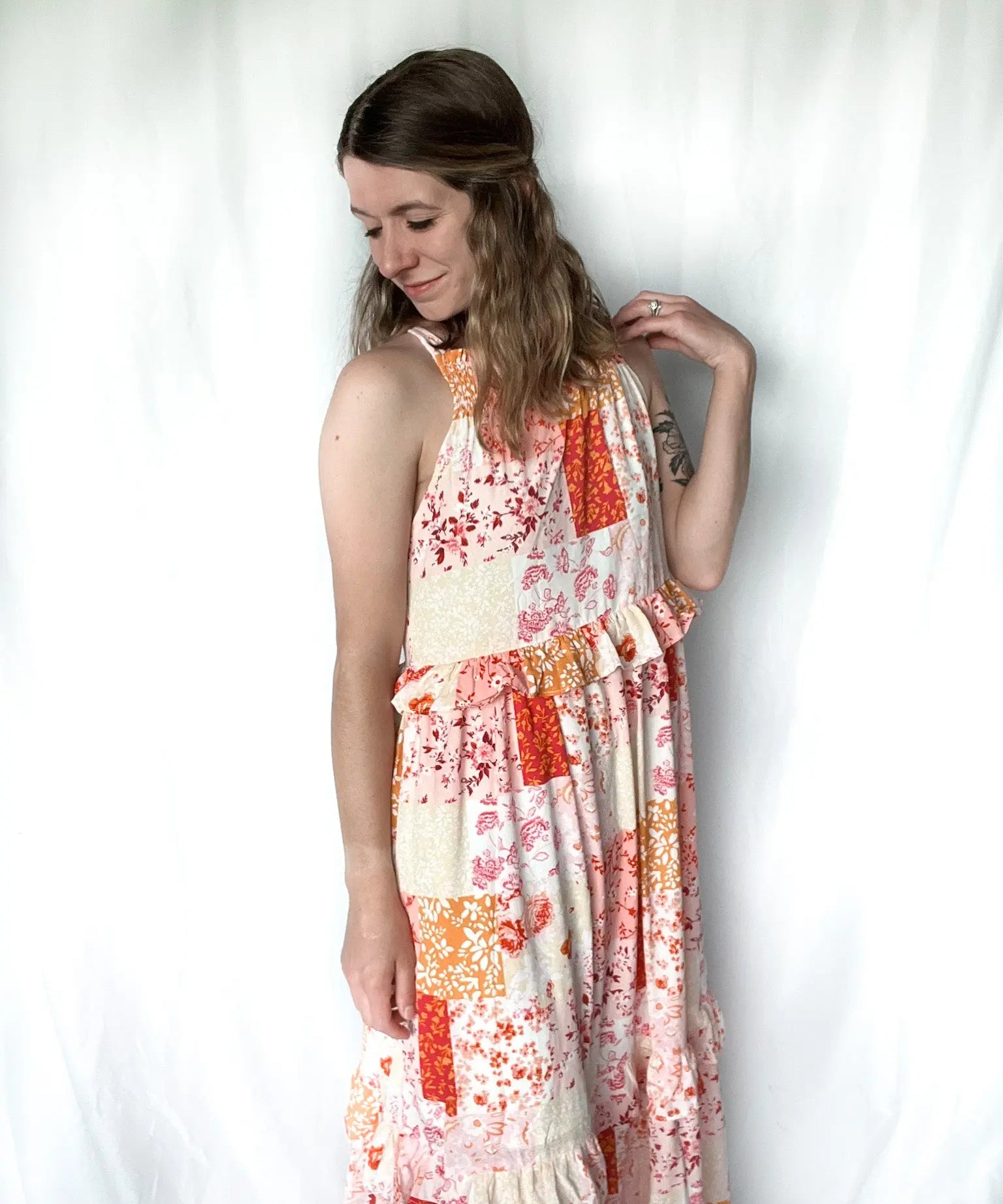 Patchwork Maxi Dress Amaryllis