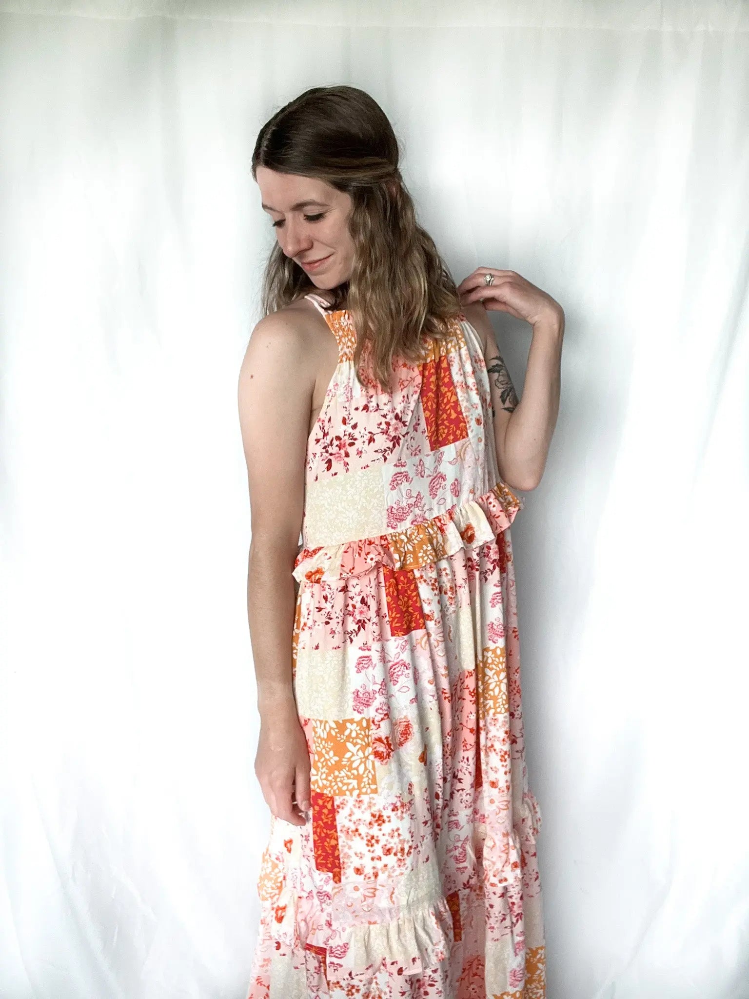 Patchwork Maxi Dress Amaryllis