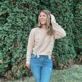 Checkered Plaid Lace Sweater