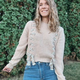 Checkered Plaid Lace Sweater