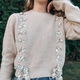 Checkered Plaid Lace Sweater