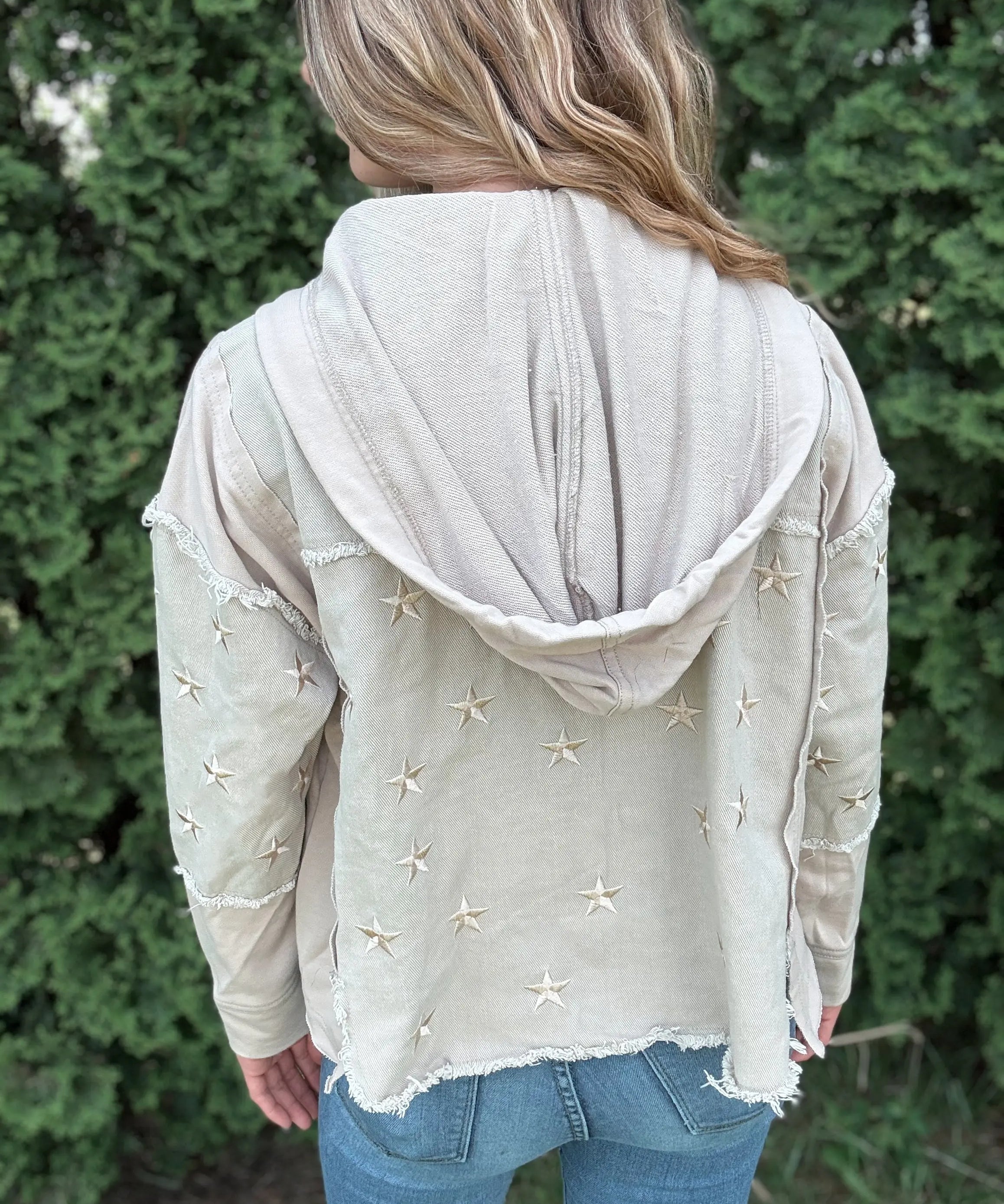 Stargazer Embroidered Denim Jacket Veveret