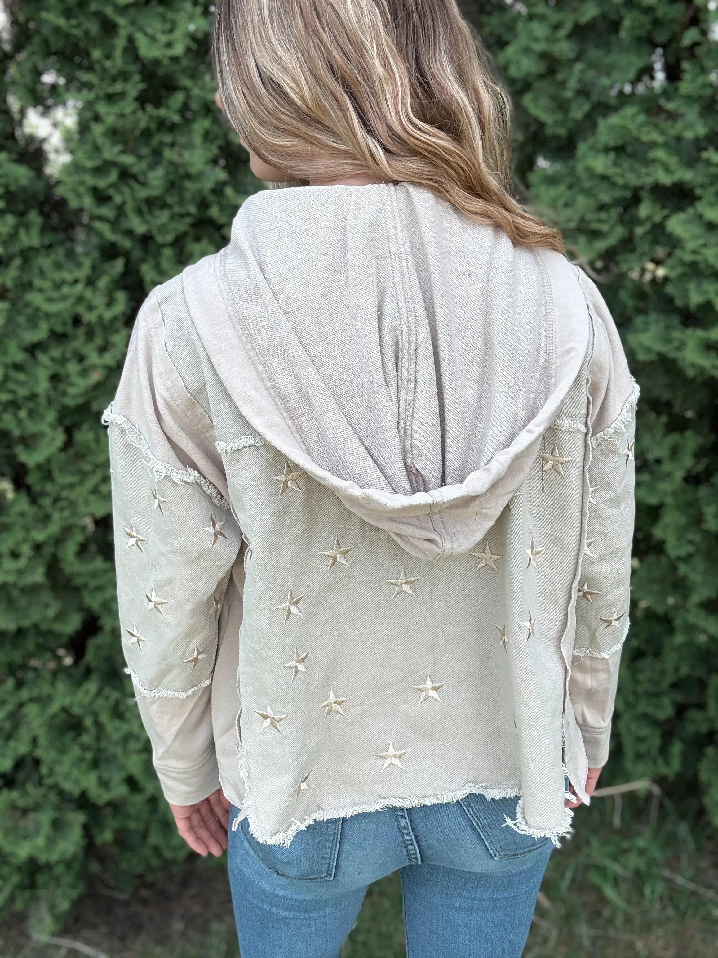 Stargazer Embroidered Denim Jacket Veveret