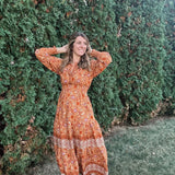 Pumpkin Spice Maxi Dress