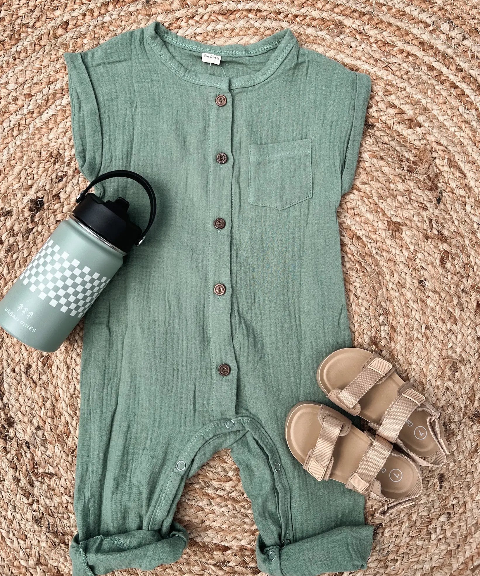 Muslin Button Toddler Jumpsuit Mali Wear