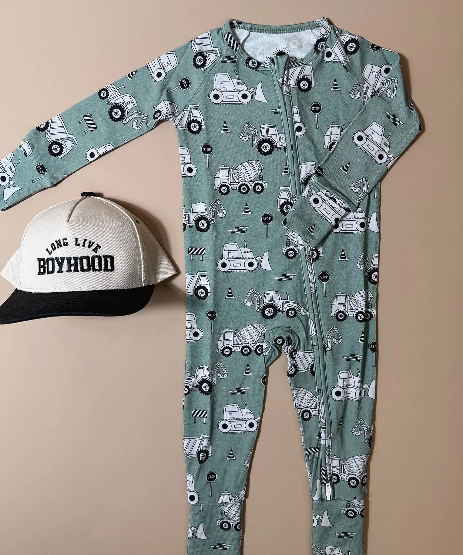 Builder Babe Construction Bamboo Romper Raising Brave