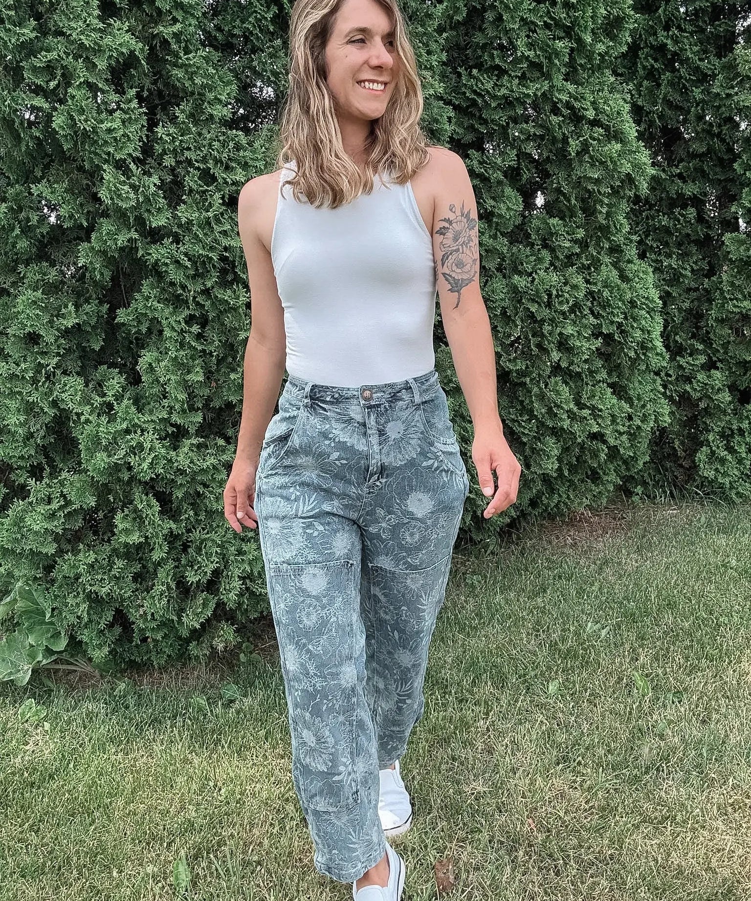 Lucky Floral Barrel Jeans So Me