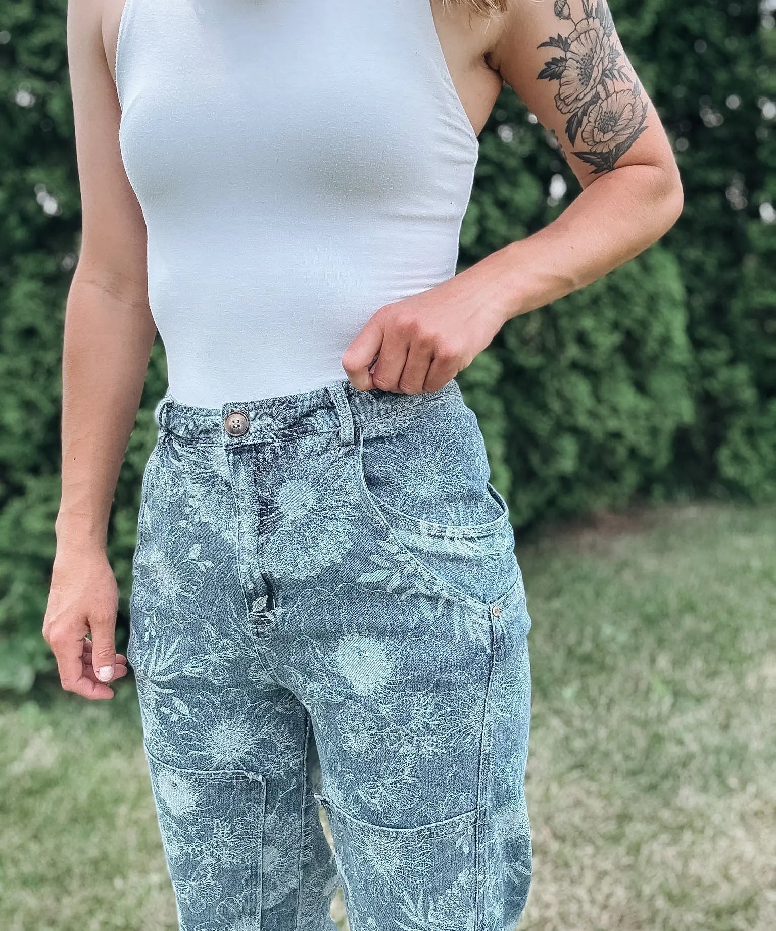 Lucky Floral Barrel Jeans So Me