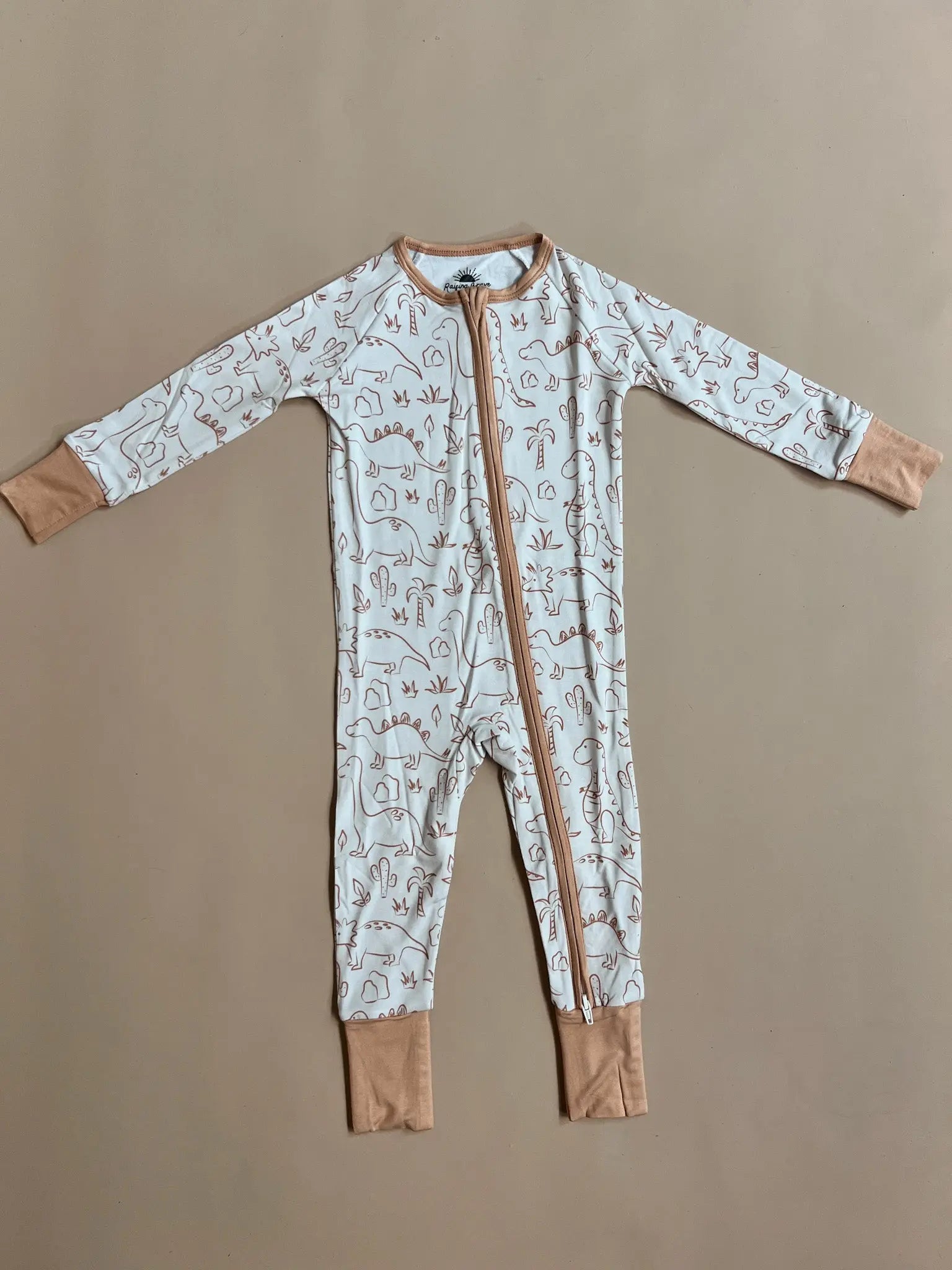 Boho Dinosaur Bamboo Romper Raising Brave