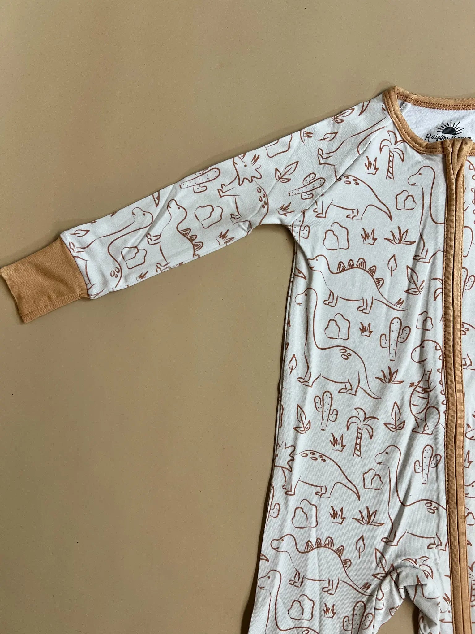 Boho Dinosaur Bamboo Romper Raising Brave