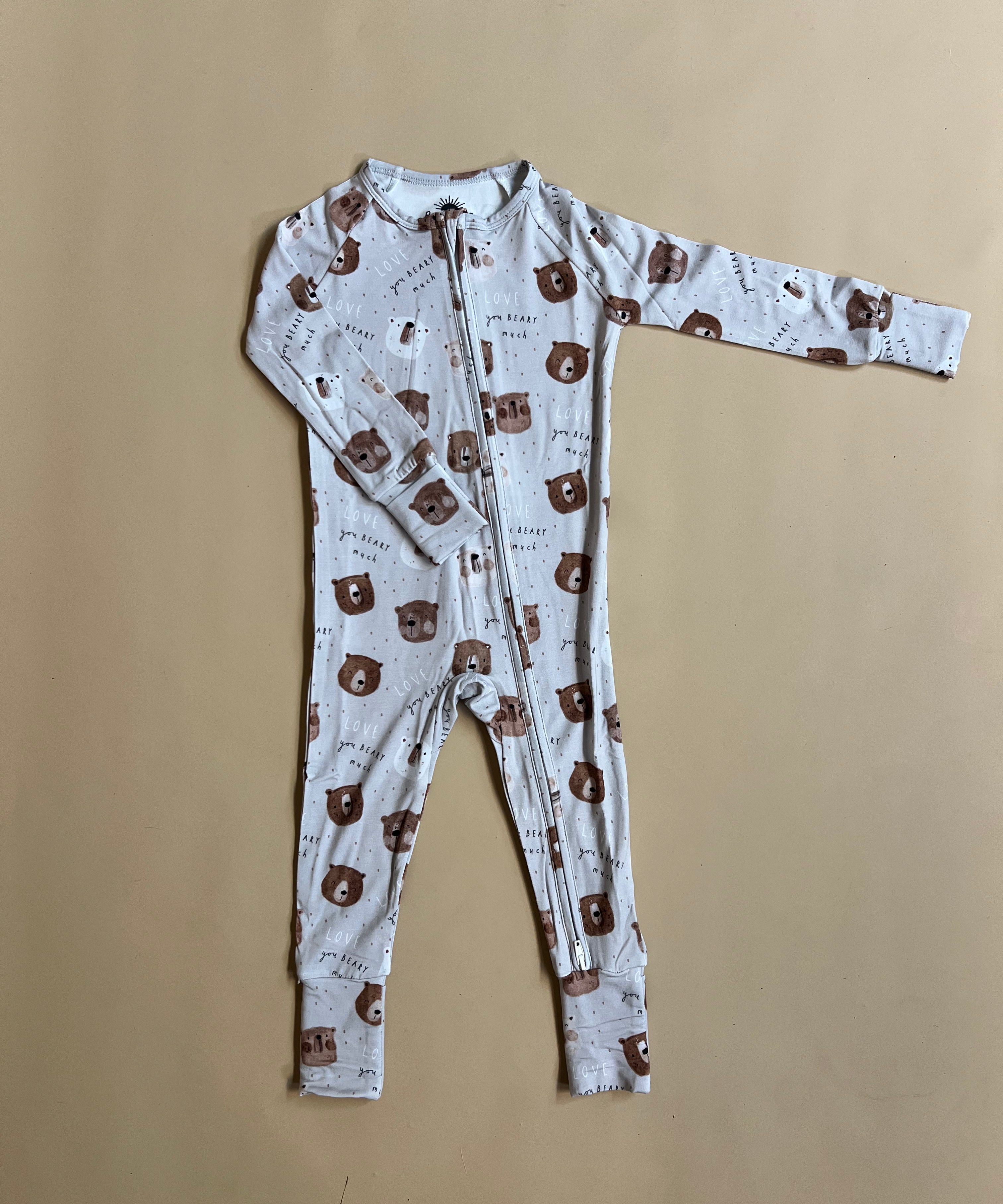 Love You Beary Much Bamboo Romper Raising Brave