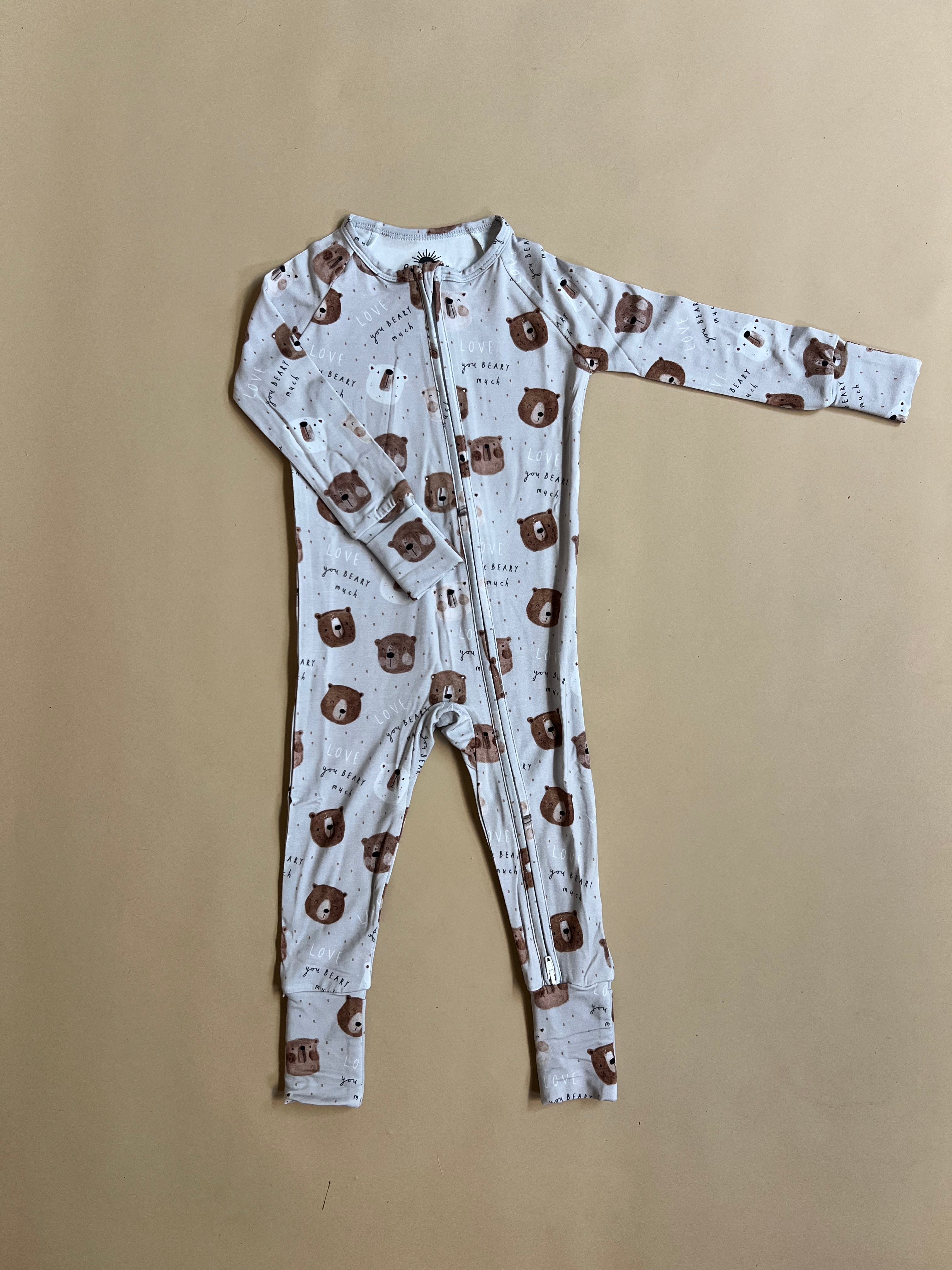 Love You Beary Much Bamboo Romper Raising Brave