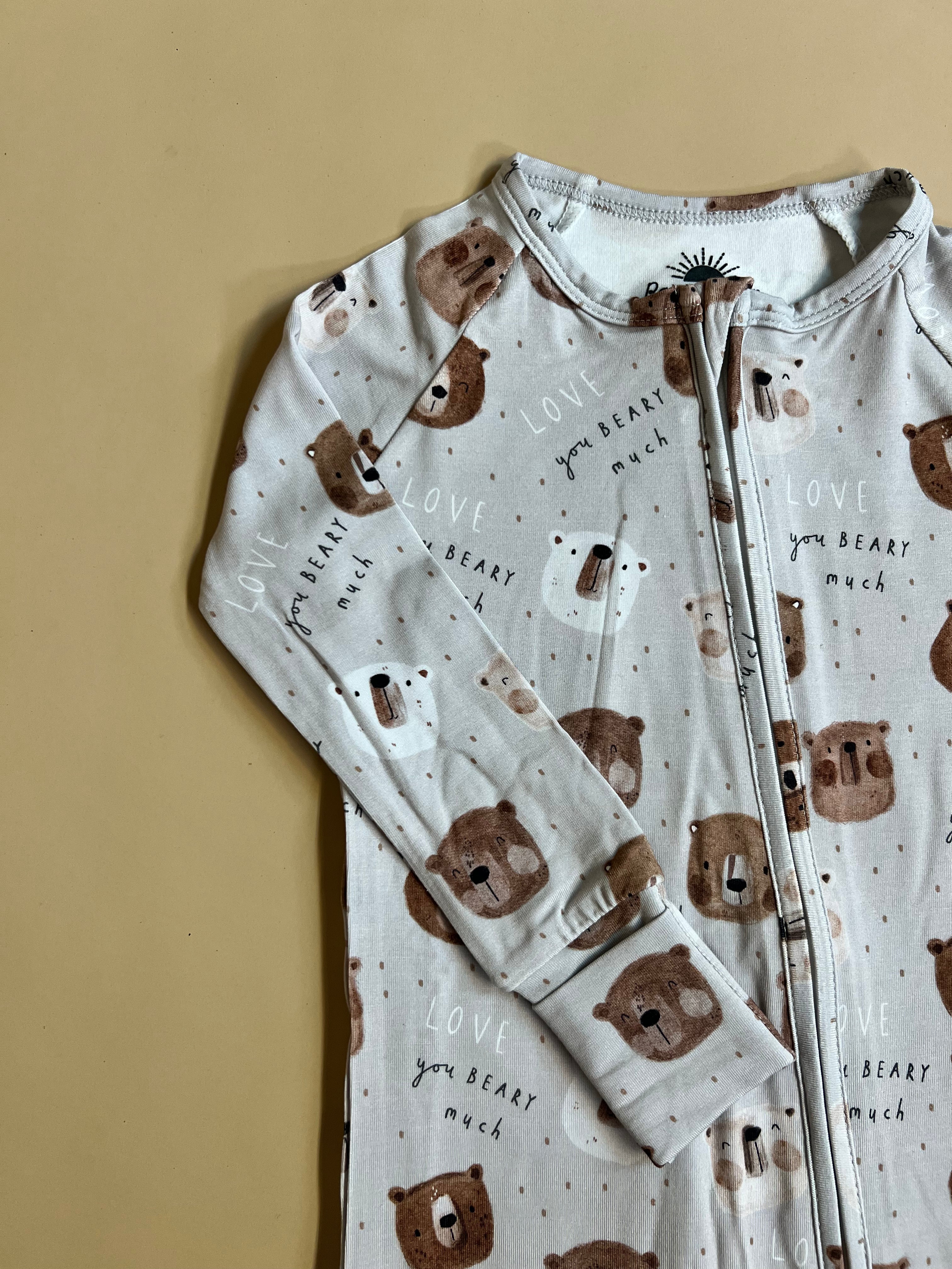 Love You Beary Much Bamboo Romper Raising Brave