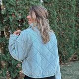 Quilted Denim Puffer Jacket