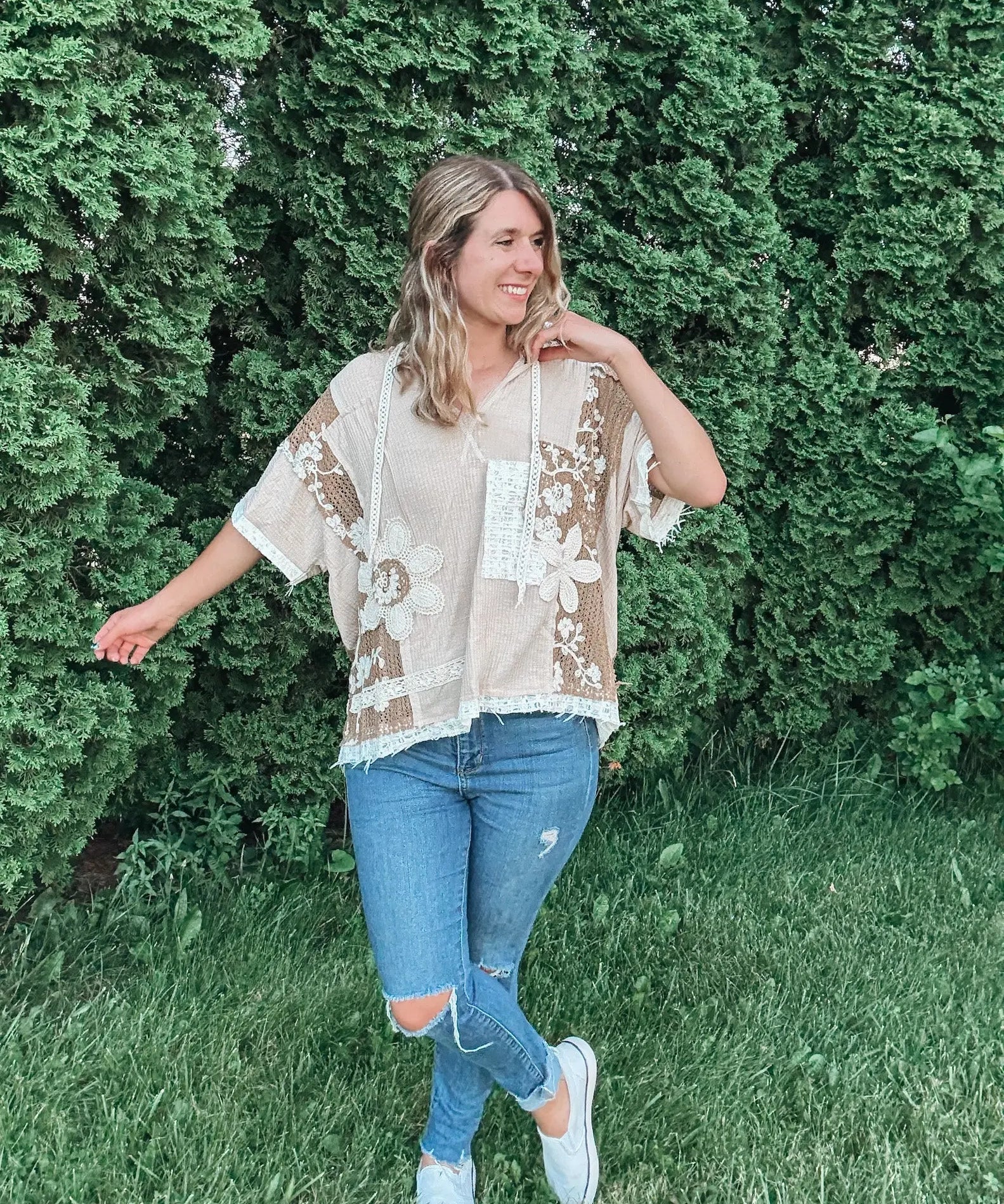 Daydream Patchwork Boho Top POL