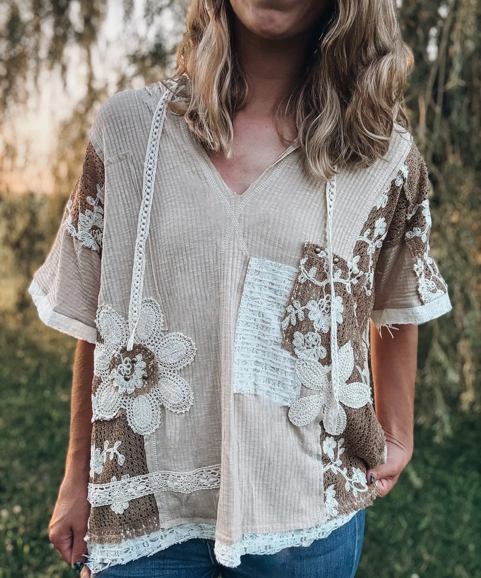 Daydream Patchwork Boho Top POL