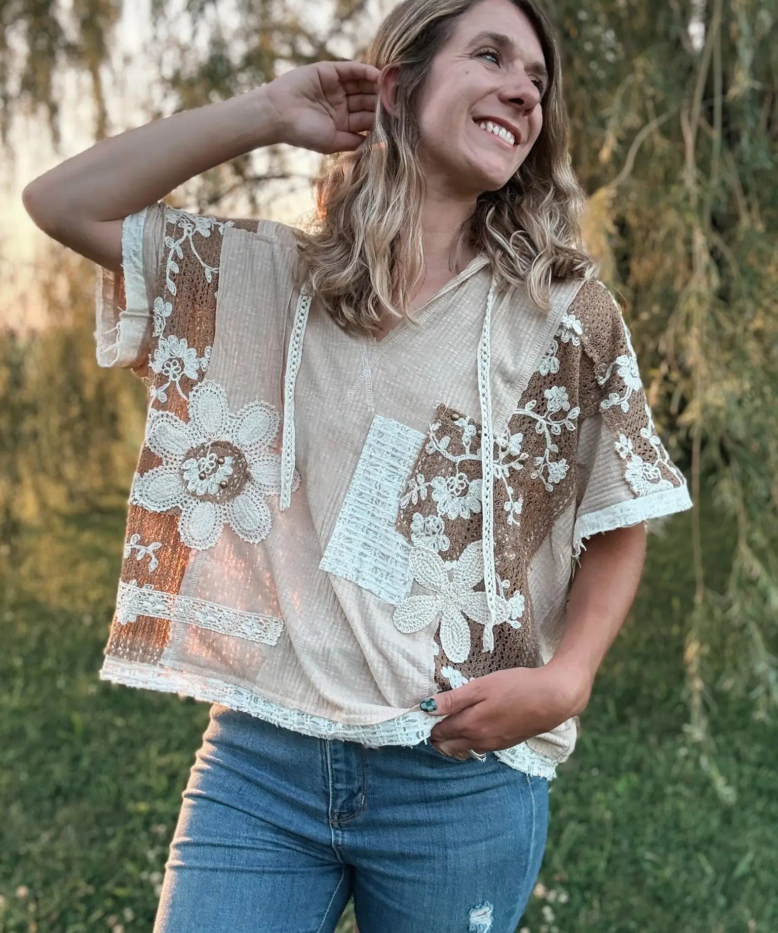 Daydream Patchwork Boho Top POL