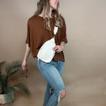 Adventure Awaits Cream Sling Bag Pretty Simple