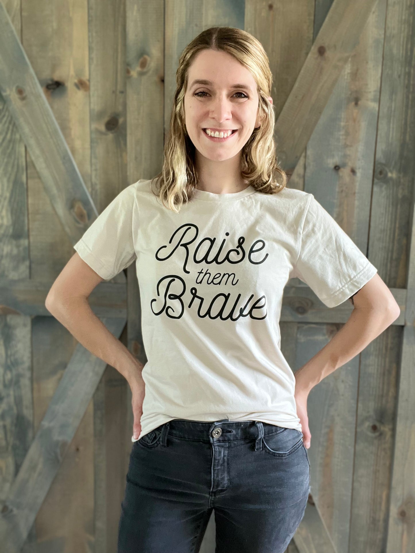Raise Them Brave Tee- Ash