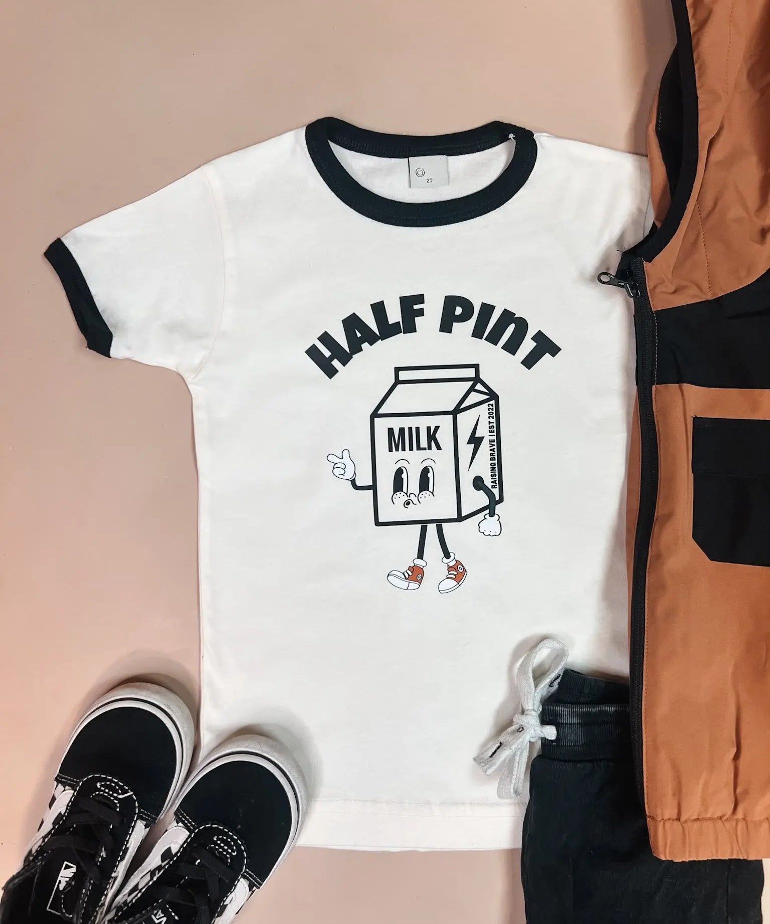 Half Pint Toddler Graphic Tee Raising Brave