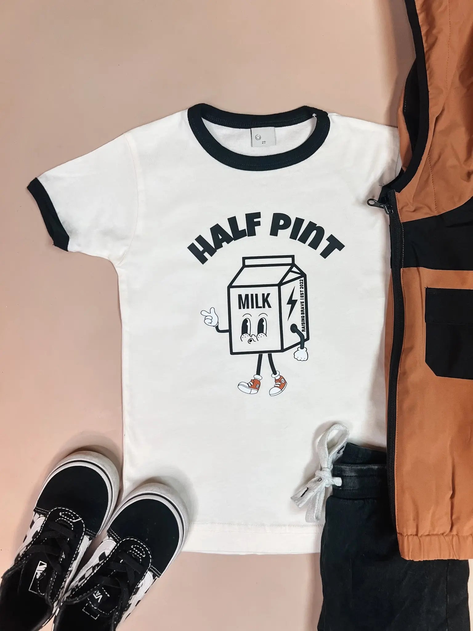 Half Pint Toddler Graphic Tee Raising Brave