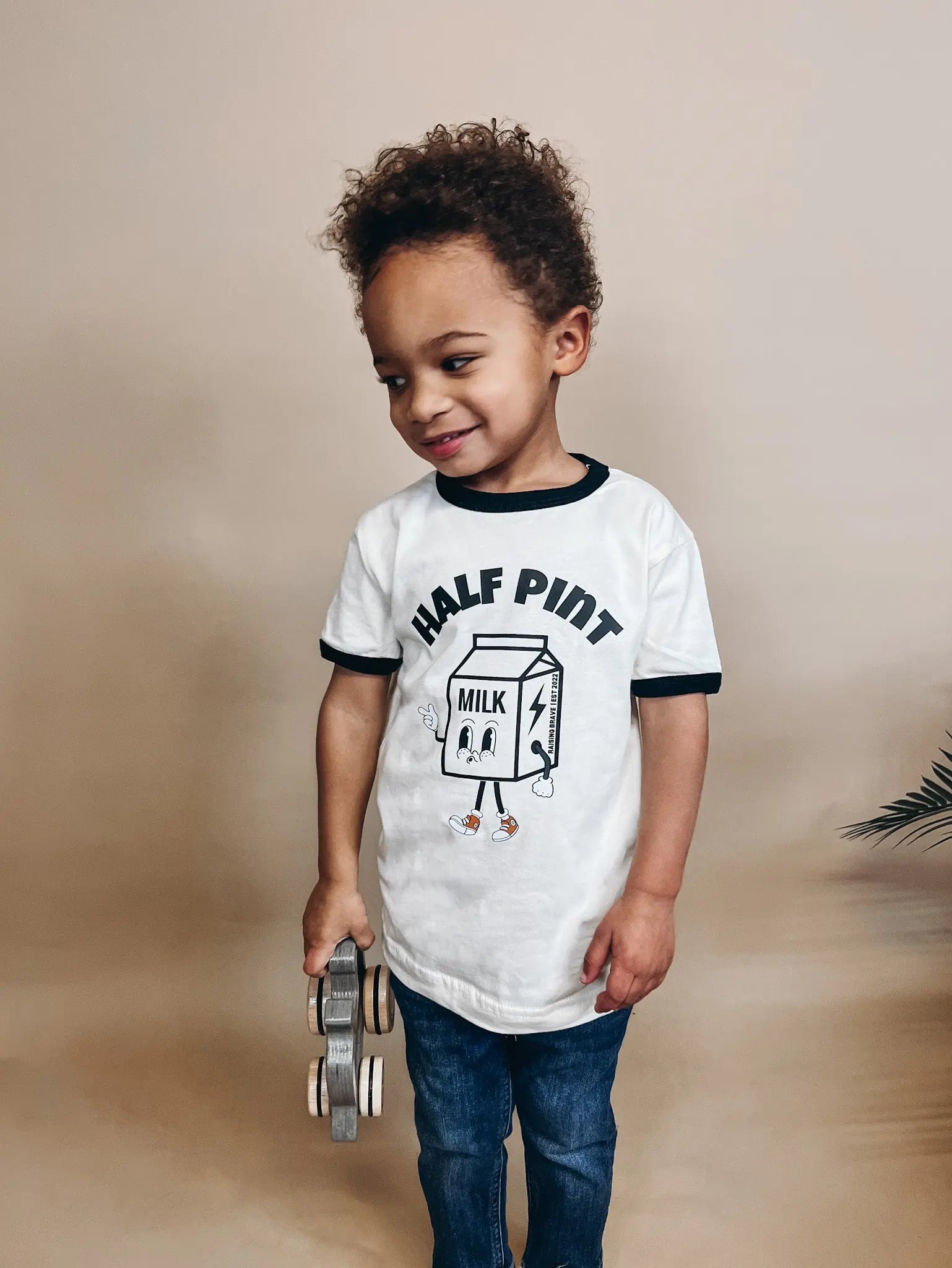 Half Pint Toddler Graphic Tee Raising Brave