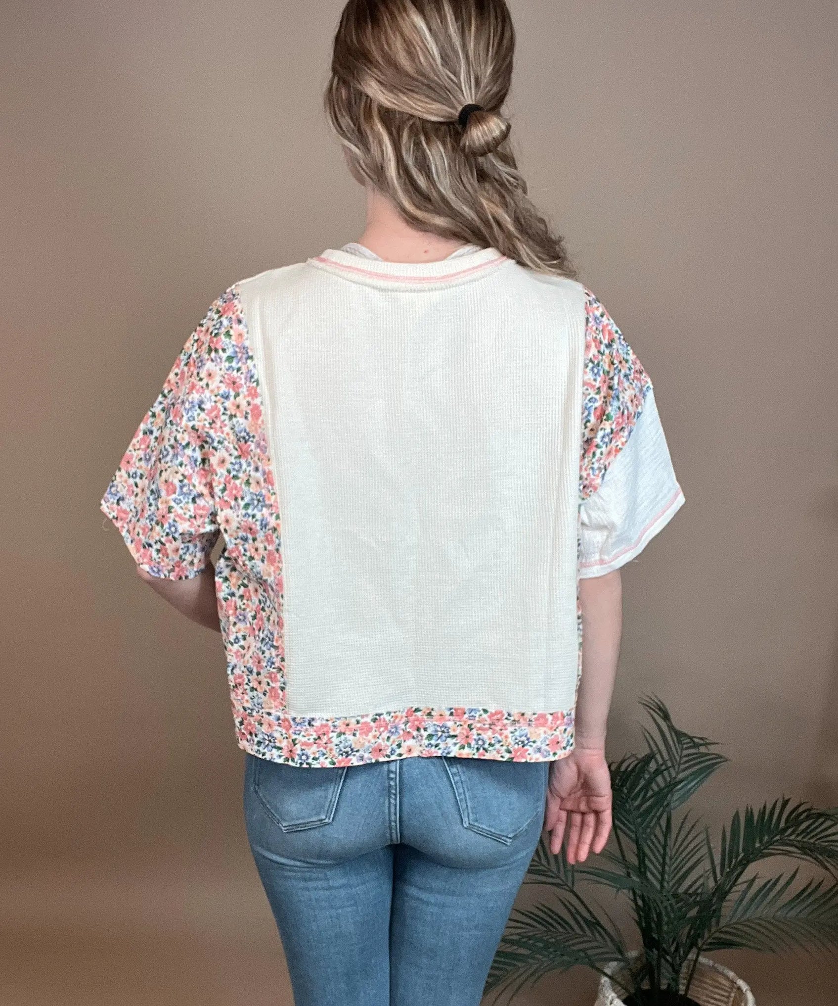Spring Floral Mix Top Bibi