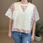 Spring Floral Mix Top Bibi