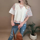Spring Floral Mix Top Bibi