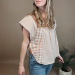 Honey Meadow Gingham Top Bibi