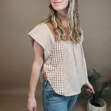 Honey Meadow Gingham Top Bibi