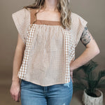 Honey Meadow Gingham Top Bibi