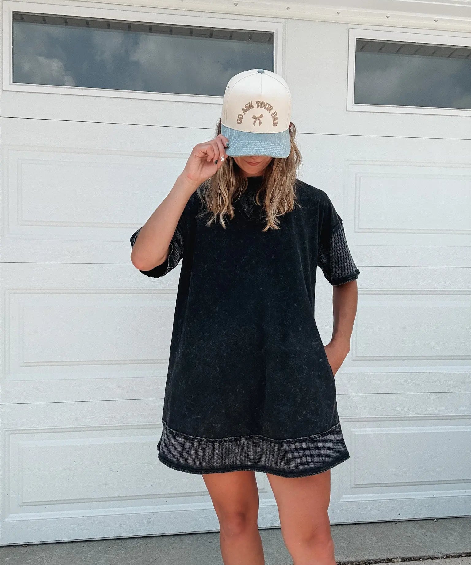 Mineral Washed T-Shirt Dress Very J