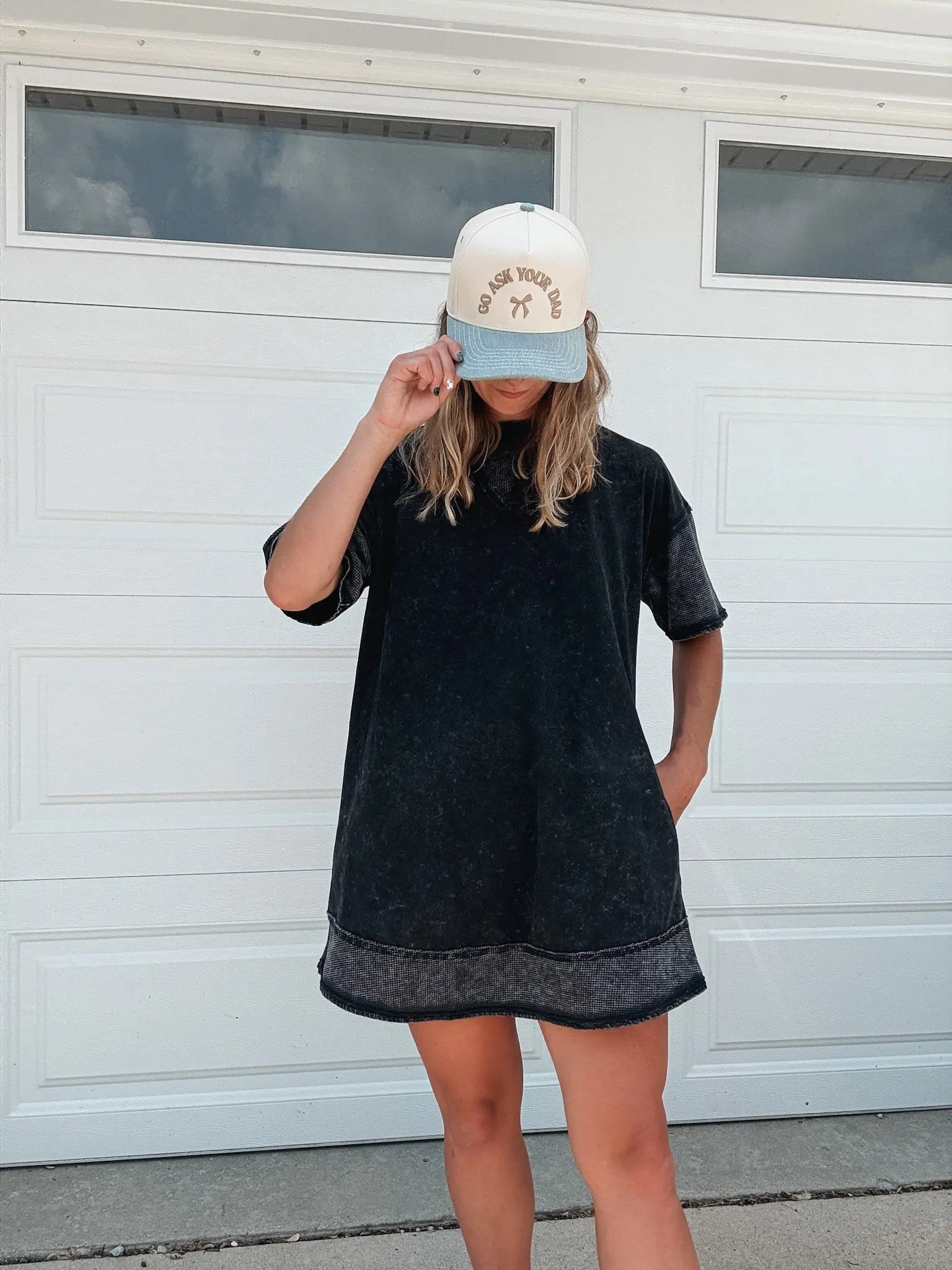 Mineral Washed T-Shirt Dress Very J