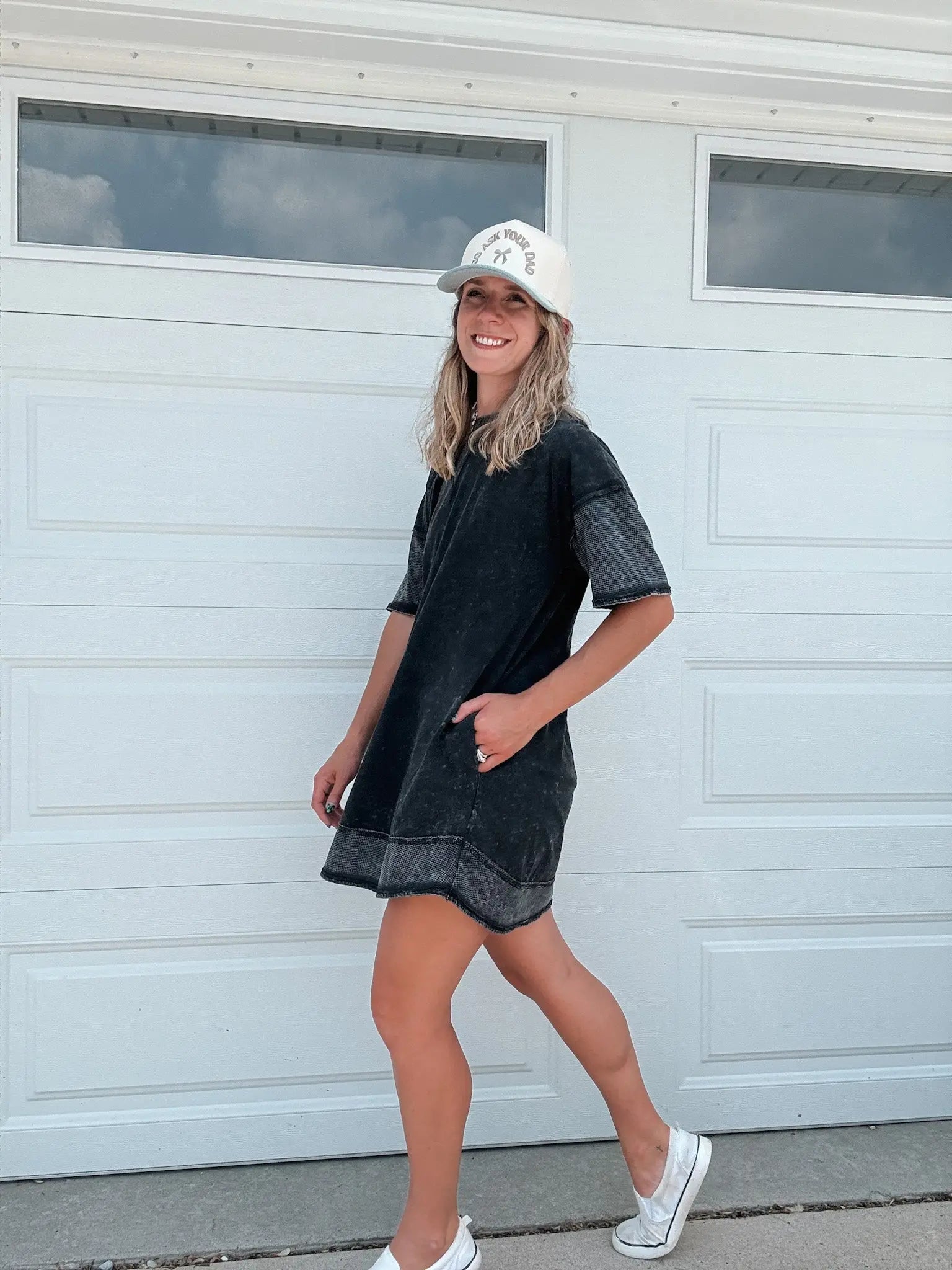 Mineral Washed T-Shirt Dress Very J