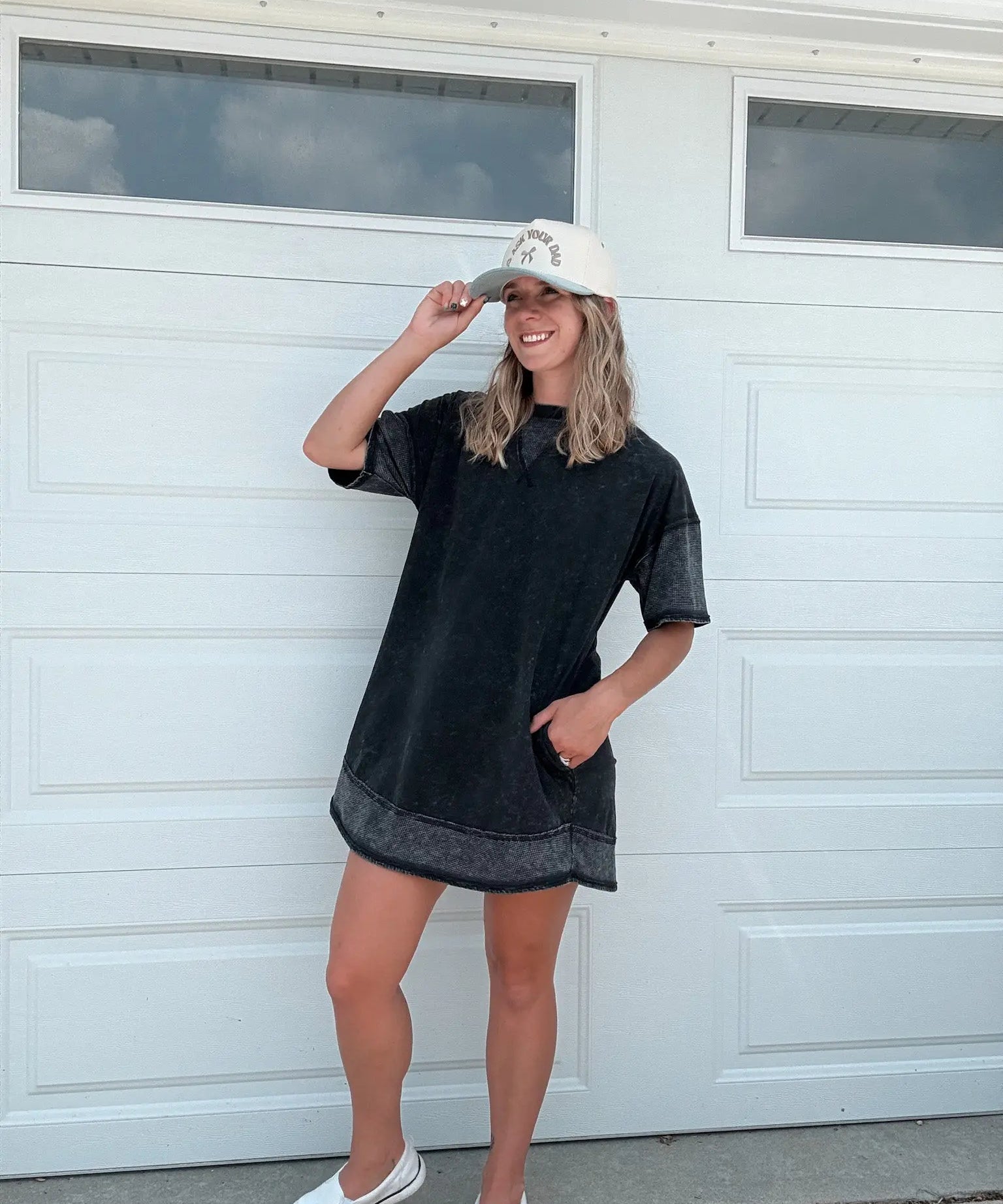 Mineral Washed T-Shirt Dress Very J