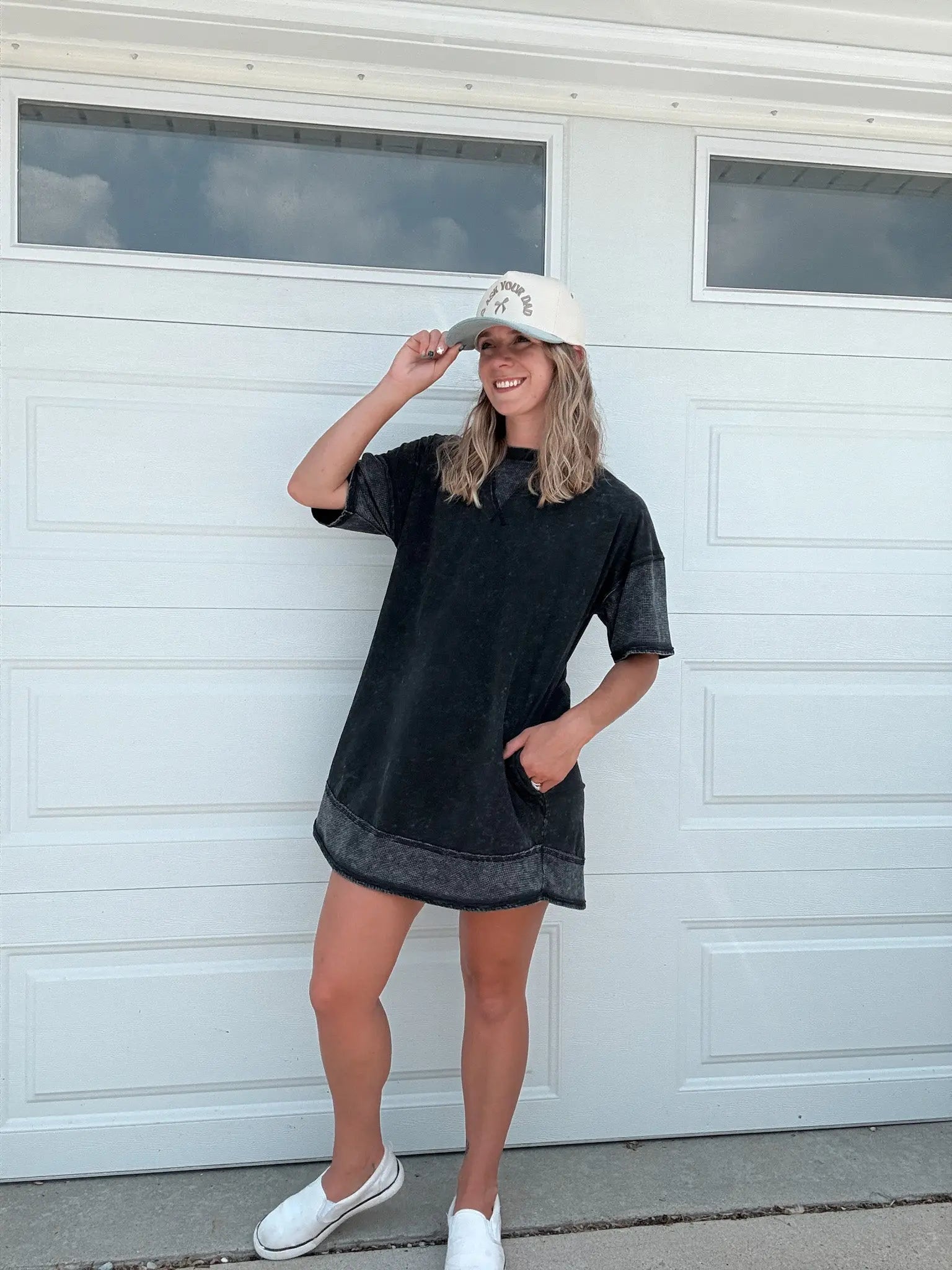 Mineral Washed T-Shirt Dress Very J