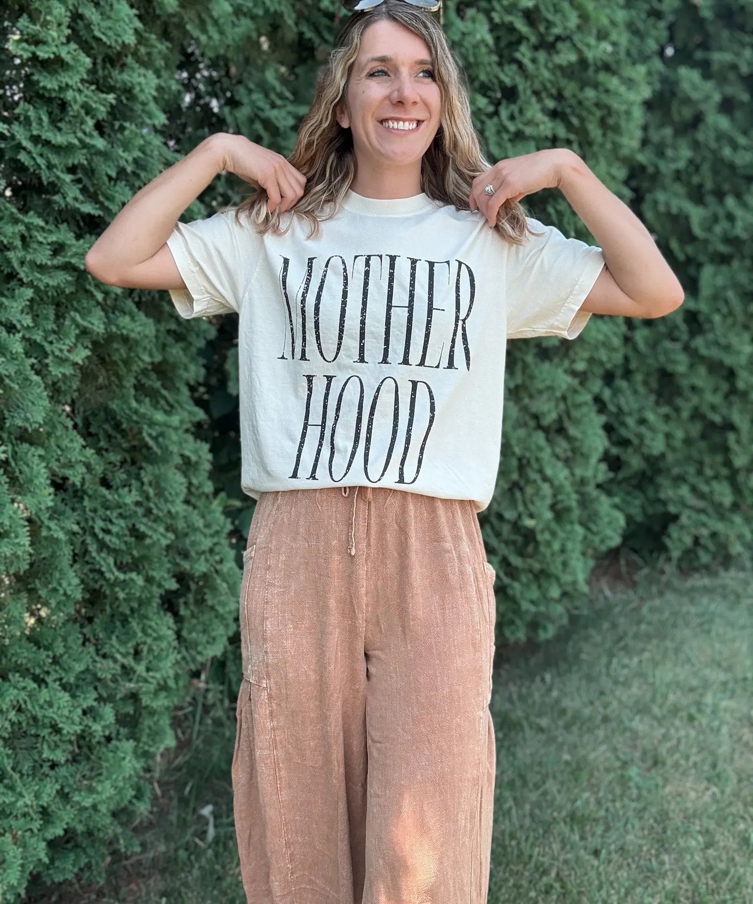 Distressed Motherhood Tee Hey Jude Graphic Tees