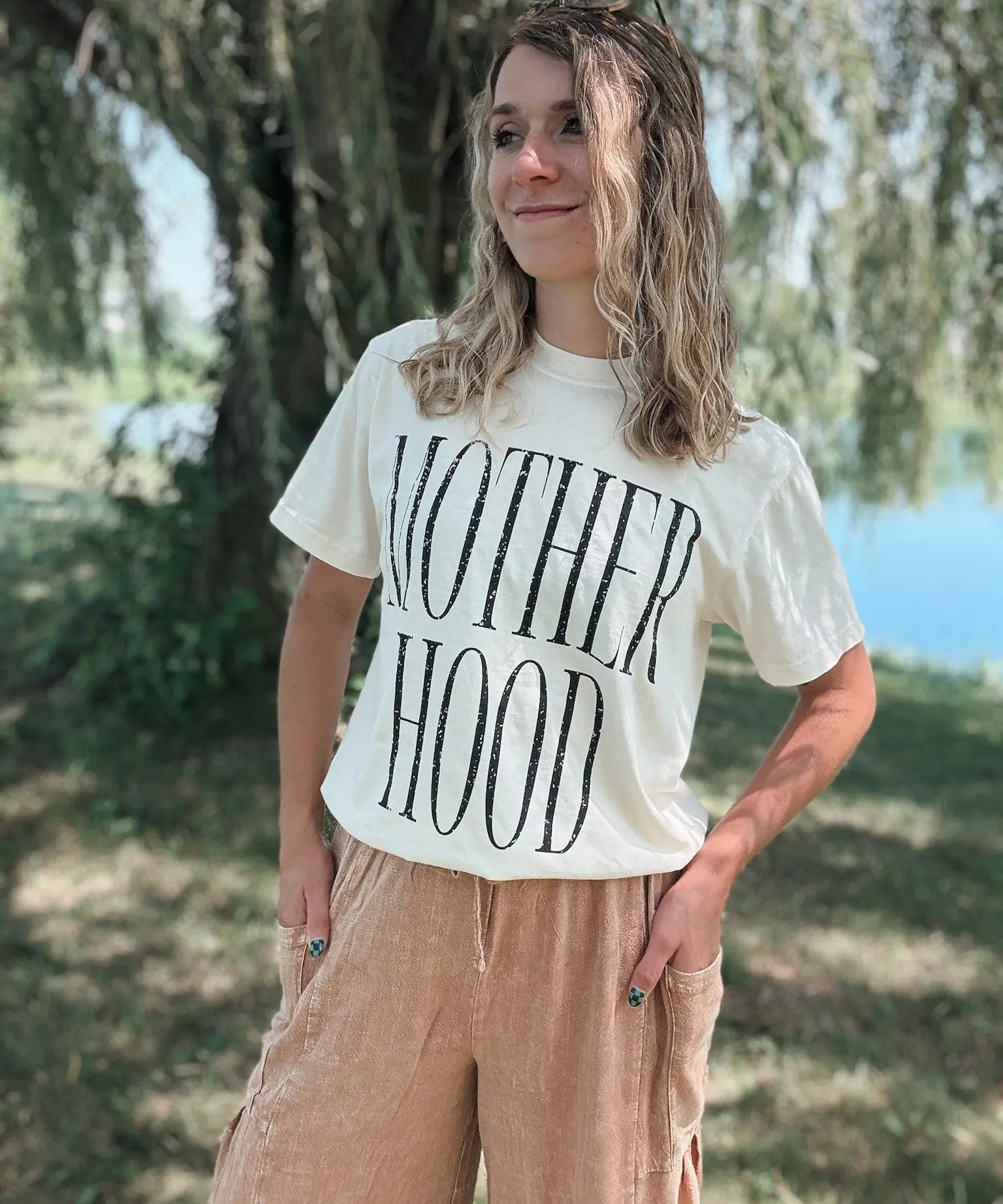 Distressed Motherhood Tee Hey Jude Graphic Tees