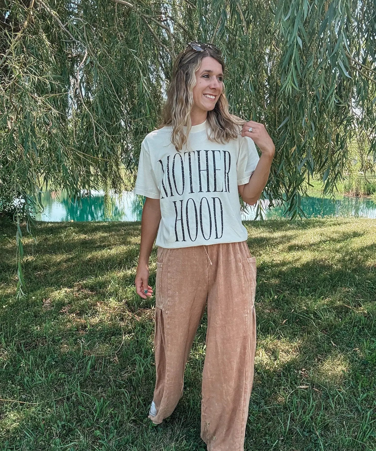 Distressed Motherhood Tee Hey Jude Graphic Tees