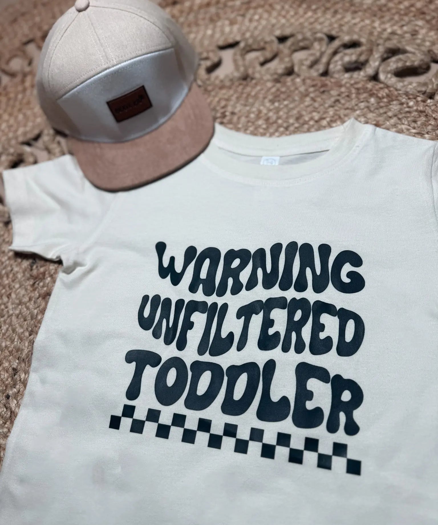 Warning Unfiltered Toddler Tee - Raising Brave