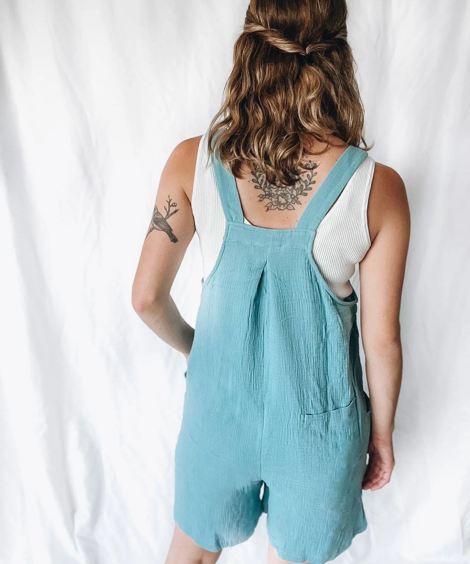 Gauze Overall Romper Adora