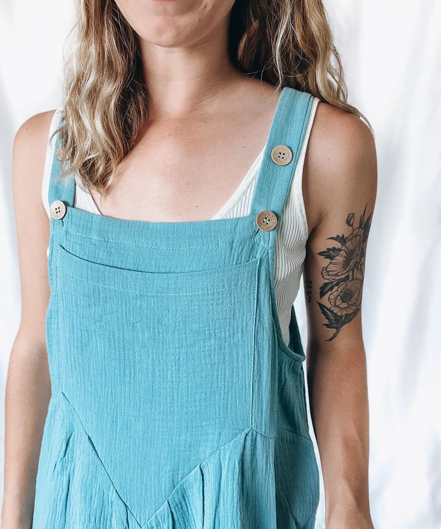 Gauze Overall Romper Adora