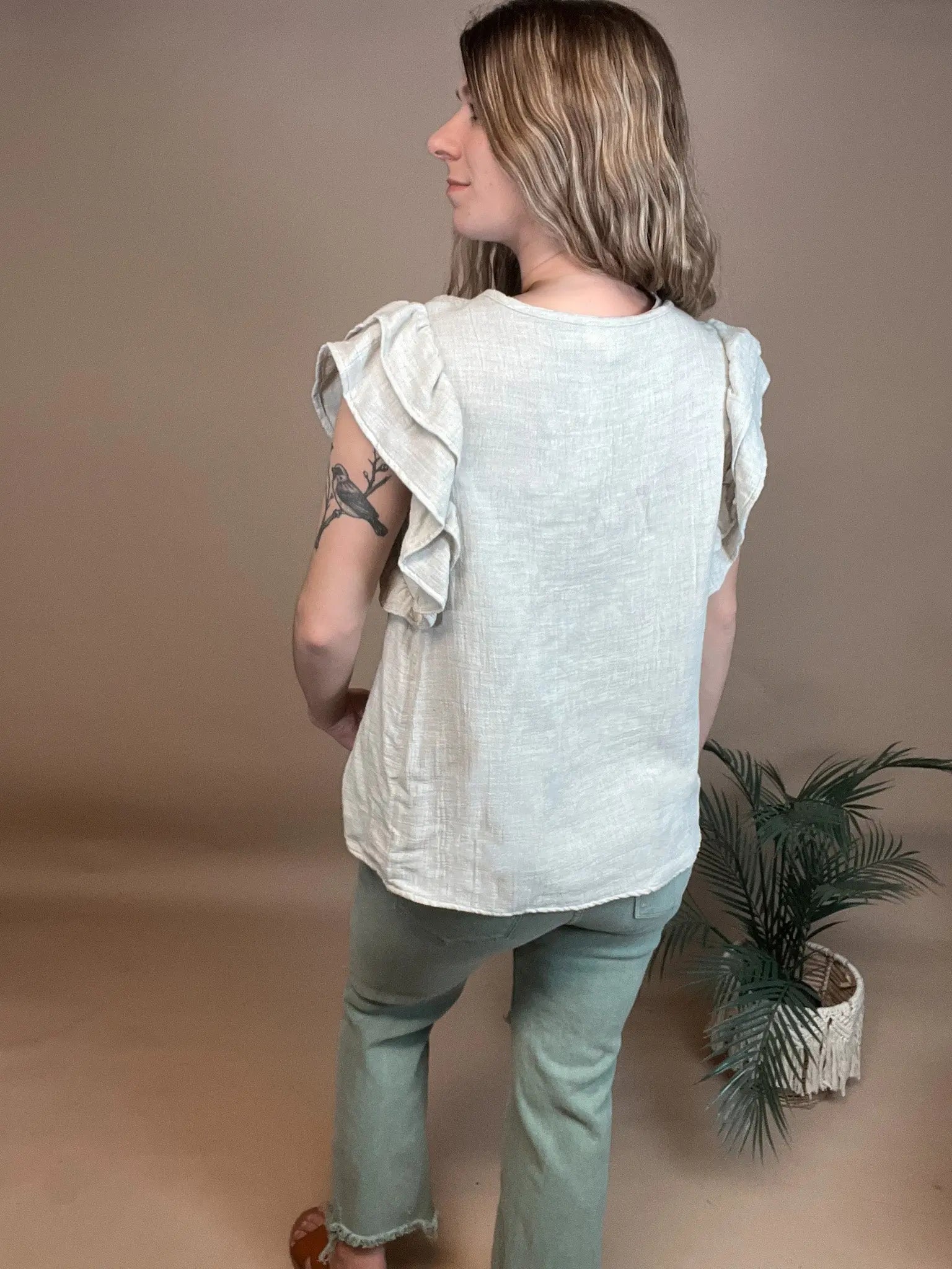 Crinkle Gauze Blouse Bibi