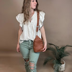 Crinkle Gauze Blouse Bibi