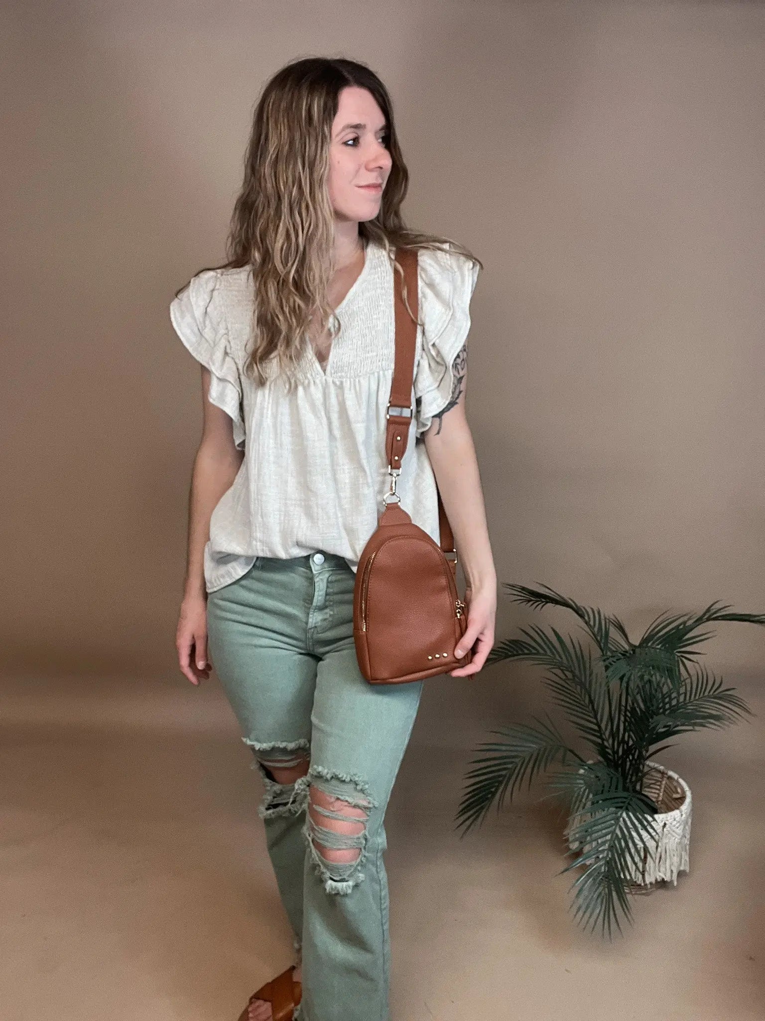 Crinkle Gauze Blouse Bibi