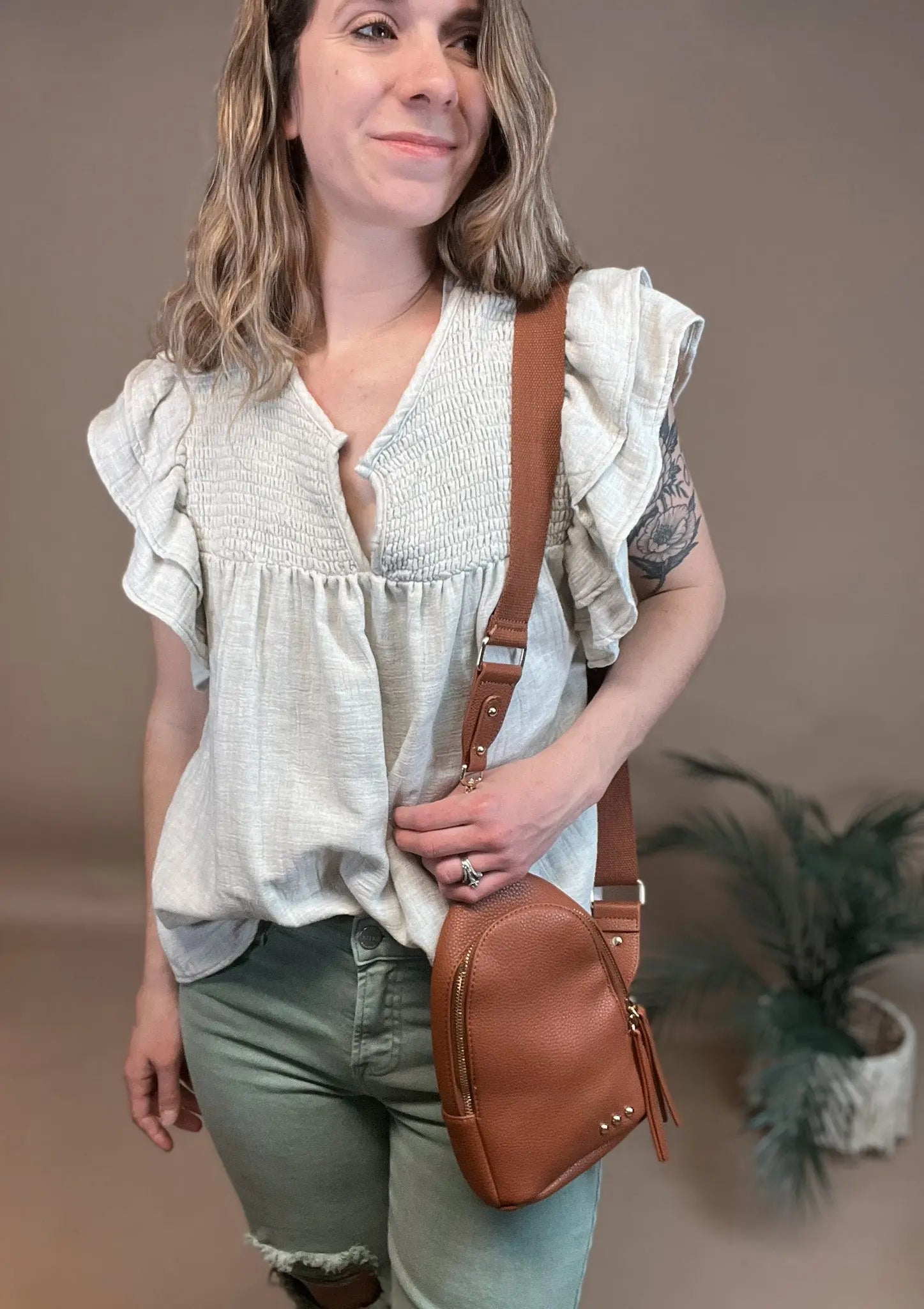 Crinkle Gauze Blouse Bibi