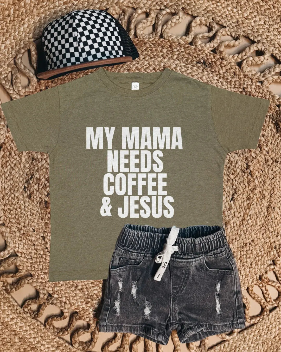 Mama Needs Coffee + Jesus Tee Raising Brave